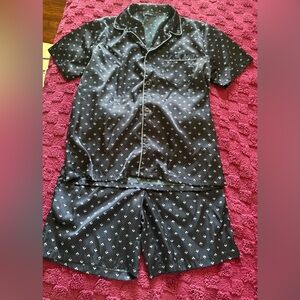 Men’s Twin Boat Sleep Set Navy Blue and White Size Medium